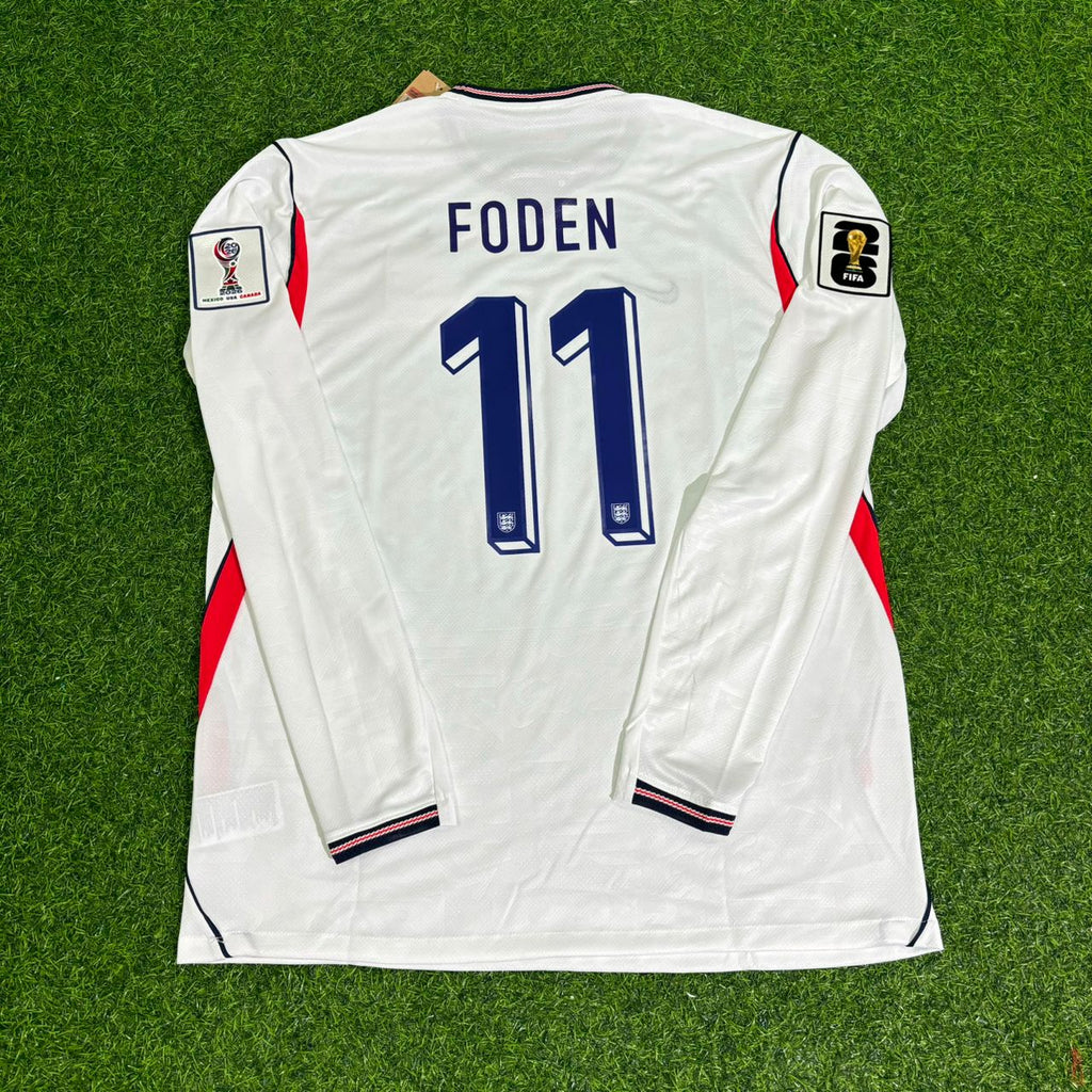 Phil Foden 11- England 2026 World Cup Langarm-Trikot Trikot Maillot