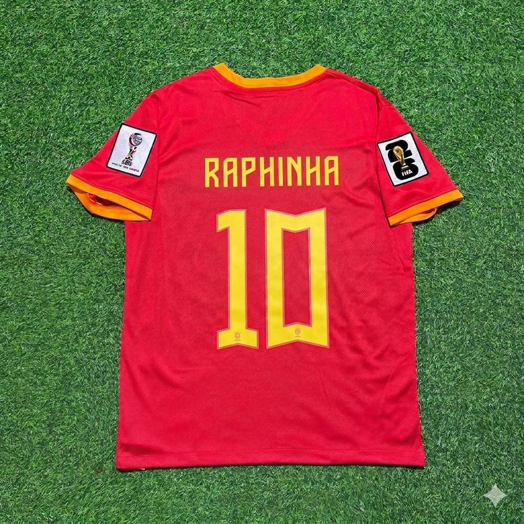 Raphinha 10# Brasilien WM 2026 Rotes Trikot