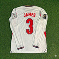 Reece James #3 Angleterre Maillot Domicile Coupe du Monde 2026 Blanc Manches Longues