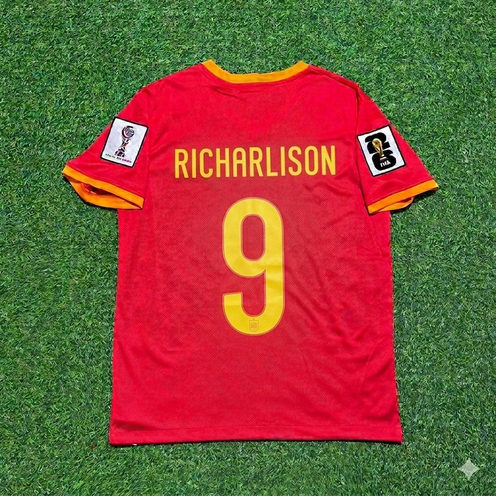 Richarlison 9# Brasilien 2026 WM Rotes Trikot