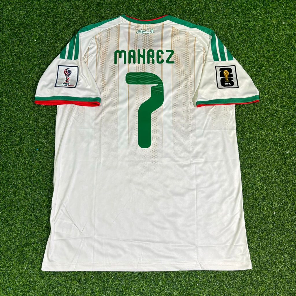 Maillot de football blanc Riyad Mahrez Algérie Coupe du Monde 2026
