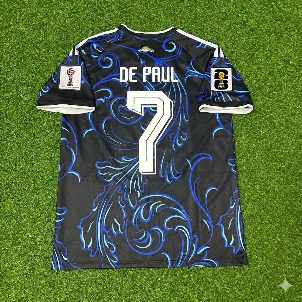 Rodrigo de Paul #7 Argentine Coupe du Monde 2026 Nouveau Maillot de Football