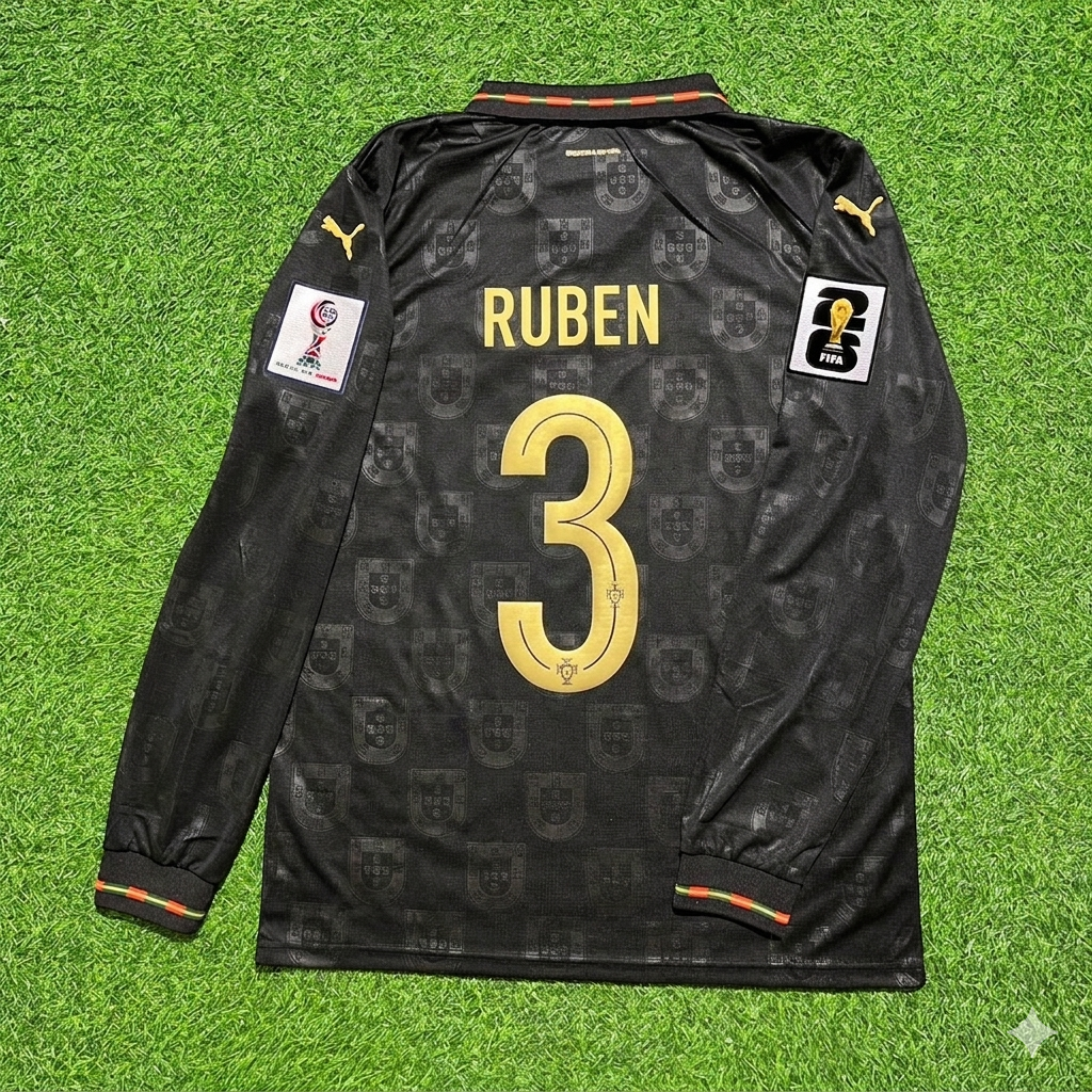 Ruben Dias Portugal WM 2026 Heimtrikot Langarm Trikot Maillot