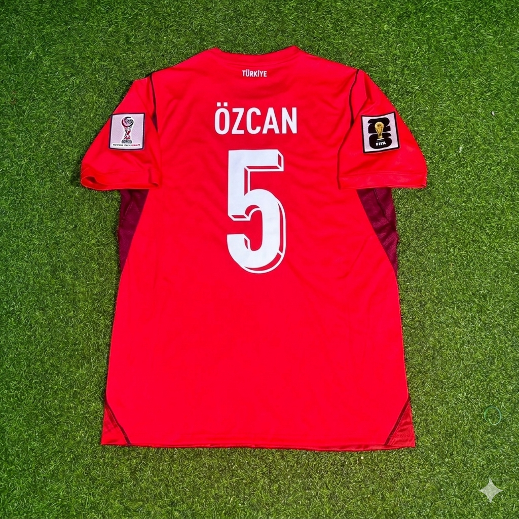 Salih Özcan #5 Turquie - Coupe du Monde 2026 - Domicile Rouge - Maillot