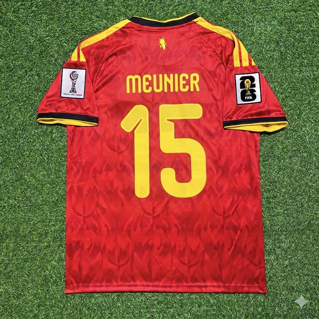Thomas Meunier #15 Belgien 2026 Weltmeisterschaft Heimtrikot