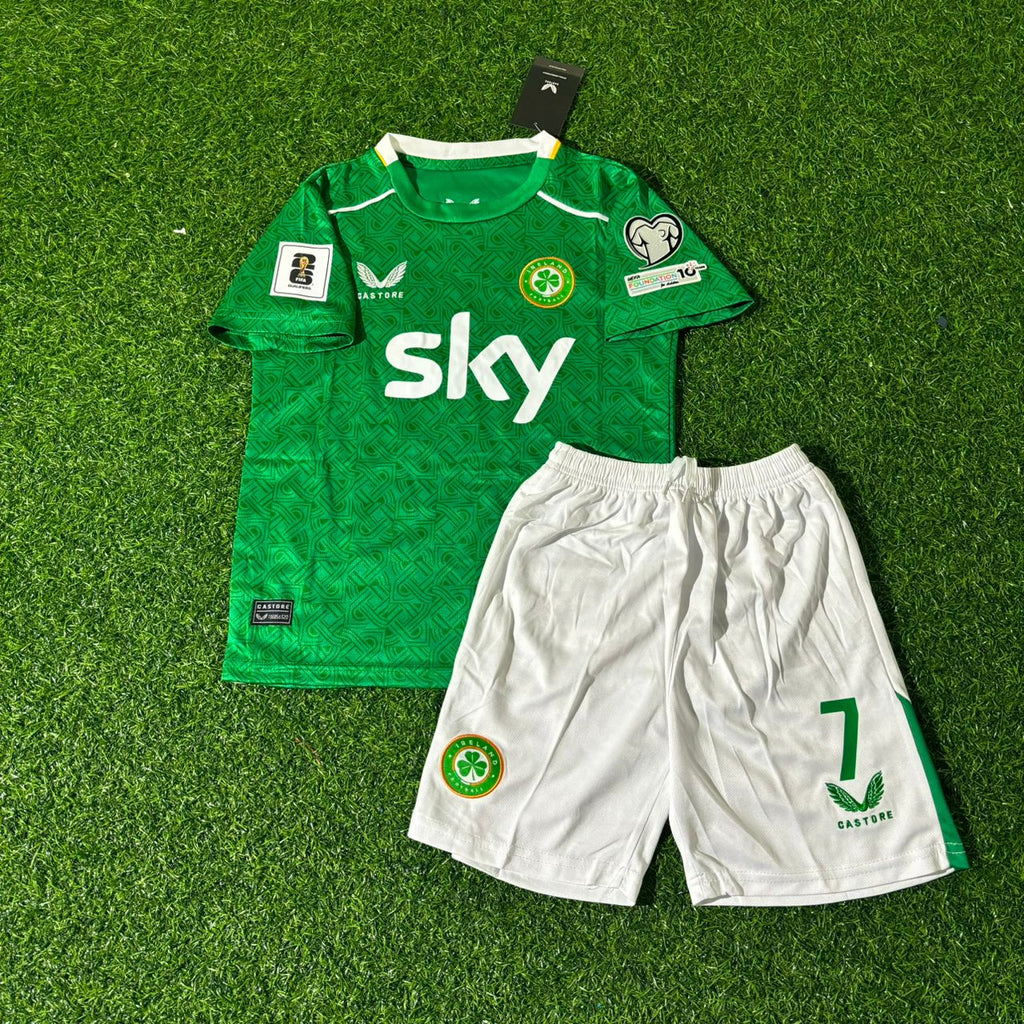 Troy Daniel Parrott Irlande Éire Vert Maillot de football enfant Coupe du Monde 2026