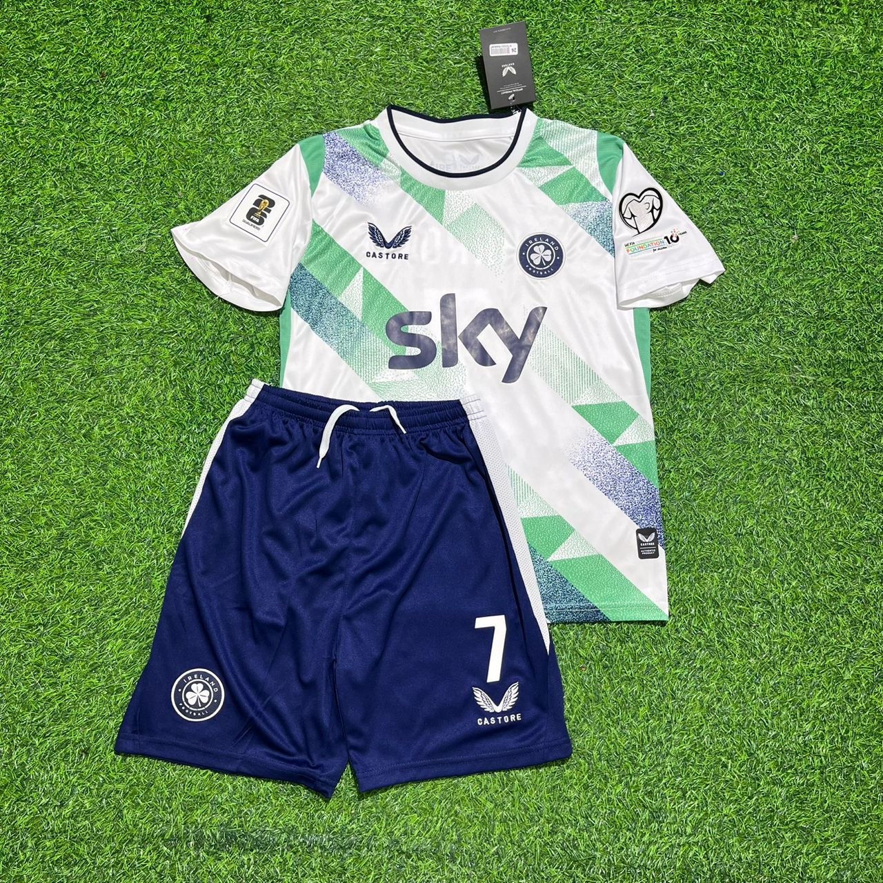 Troy Daniel Parrott Irland Éire Weiß 2026 Weltmeisterschaft Kinder-Fußballtrikot-Set
