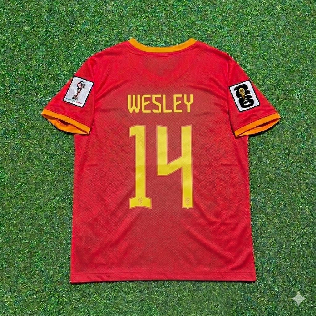 Wesley 14# Brasilien 2026 WM Rotes Trikot