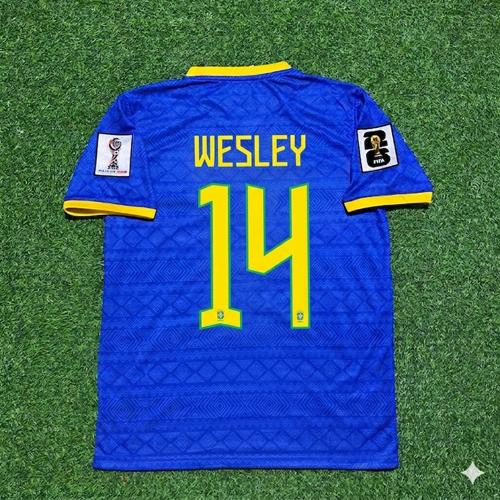 Wesley 14 – Brasilien WM 2026 Blaues Trikot