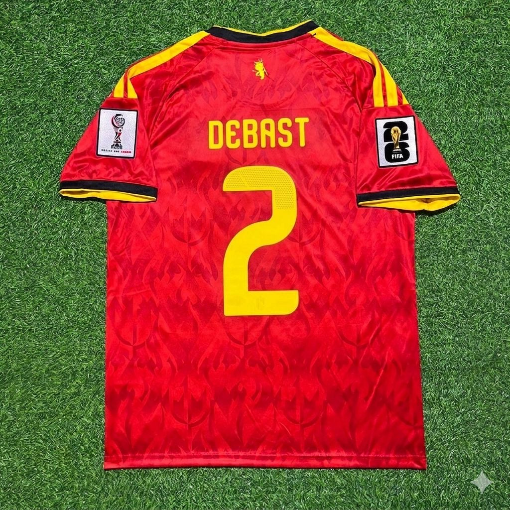 Zeno Debast #2 Belgique Maillot Domicile Coupe du Monde 2026