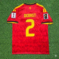 Zeno Debast #2 Belgique Maillot Domicile Coupe du Monde 2026